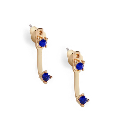 Birthstone Drop Ear Jacket Earrings