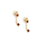 Birthstone Drop Ear Jacket Earrings