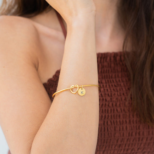 Personalized Tie the Knot Bracelet • Bridesmaid Gift Bracelet