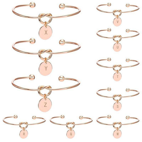 Personalized Tie the Knot Bracelet • Bridesmaid Gift Bracelet