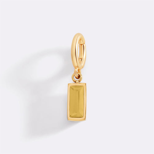 Dainty Baguette Birthstone Charm