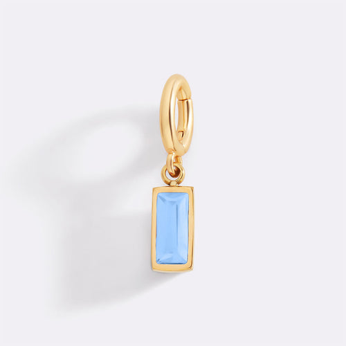 Dainty Baguette Birthstone Charm