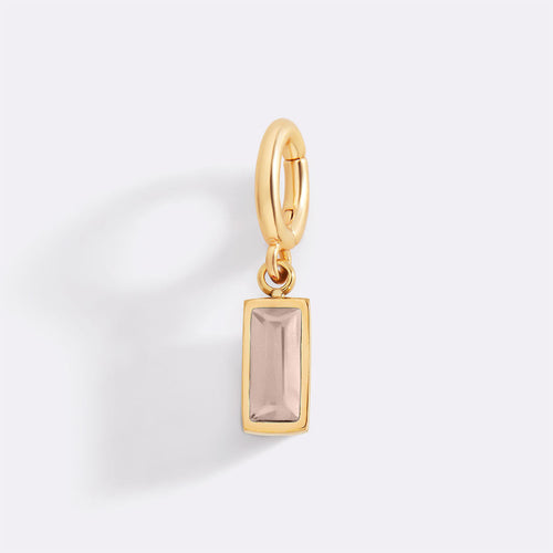 Dainty Baguette Birthstone Charm