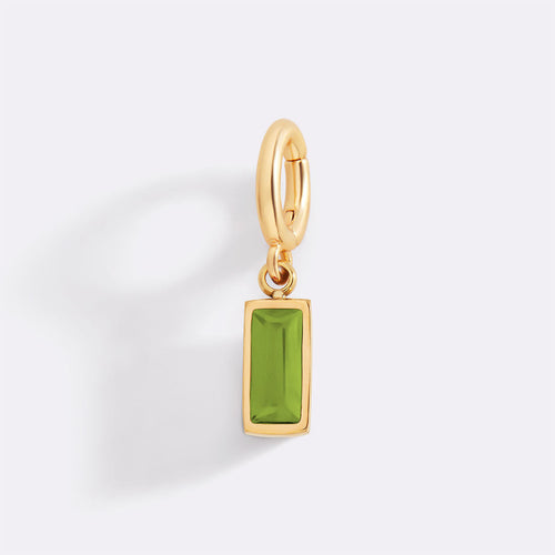 Dainty Baguette Birthstone Charm