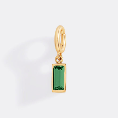 Dainty Baguette Birthstone Charm