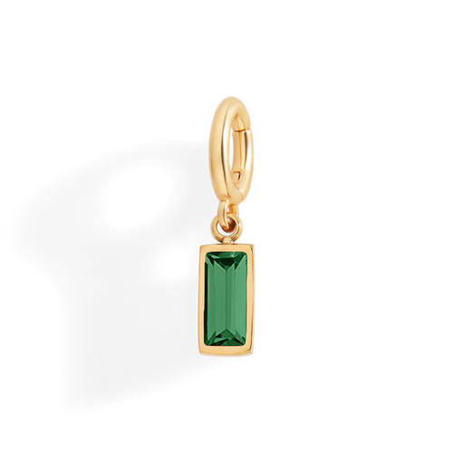 Dainty Baguette Birthstone Charm