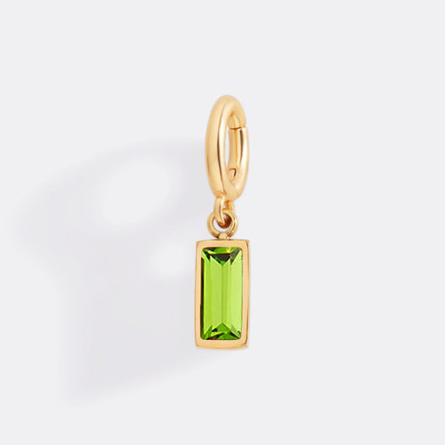 Dainty Baguette Birthstone Charm