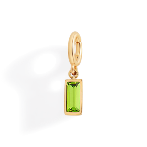 Dainty Baguette Birthstone Charm