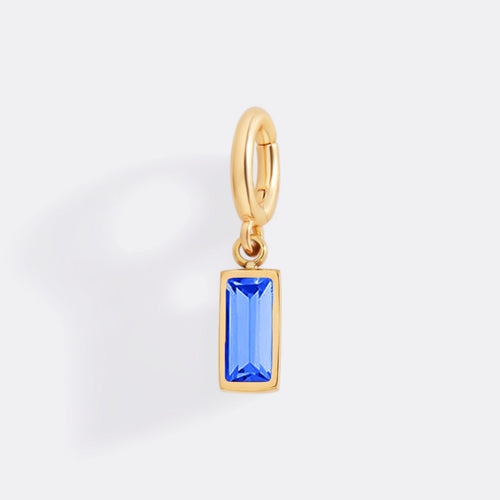 Dainty Baguette Birthstone Charm