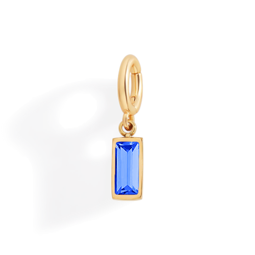Dainty Baguette Birthstone Charm