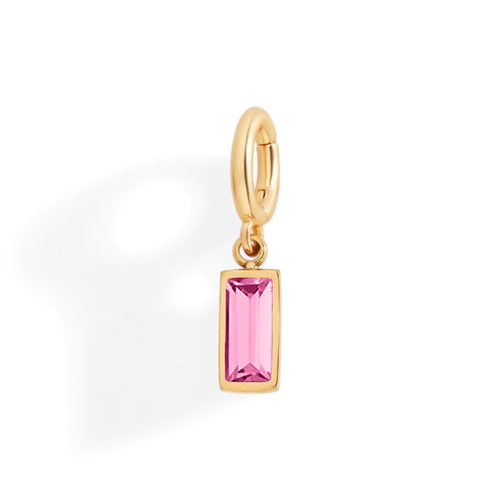 Dainty Baguette Birthstone Charm