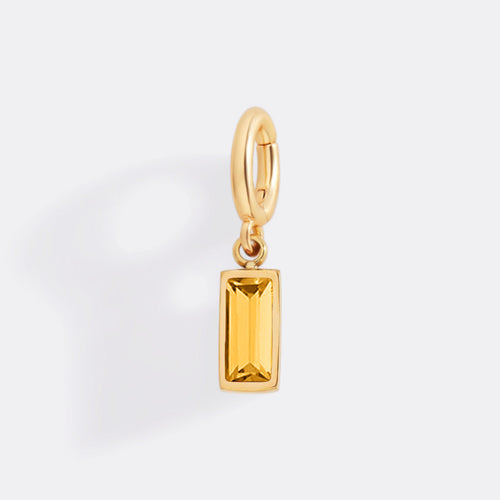 Dainty Baguette Birthstone Charm