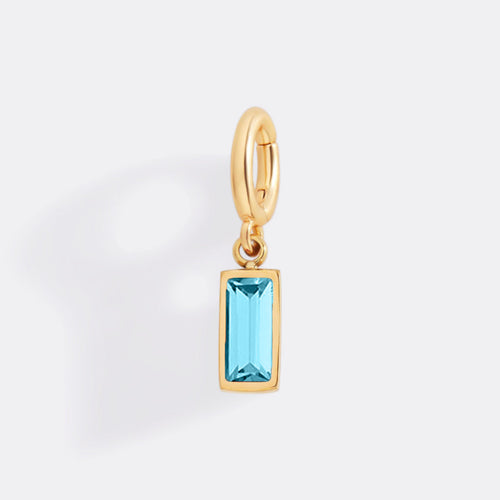Dainty Baguette Birthstone Charm