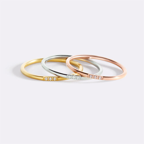 Dainty Diamonds Stacking Ring