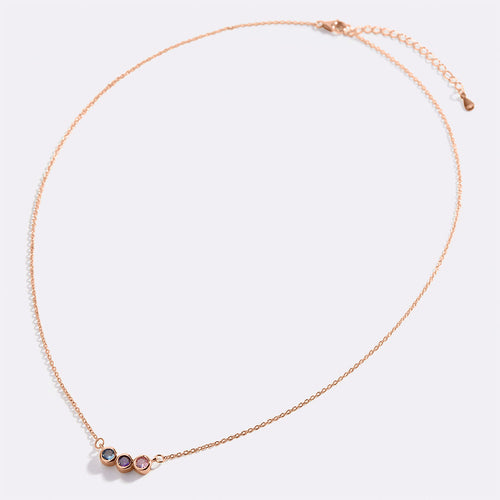 Dainty Family Birthstones Necklace