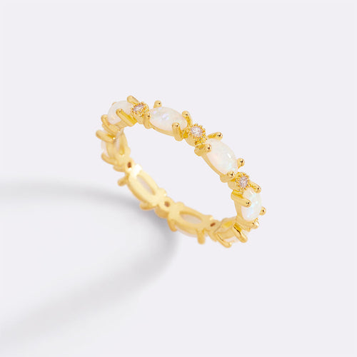 Eternity Fire Opal Ring