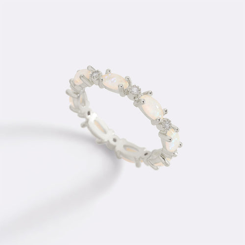 Eternity Fire Opal Ring