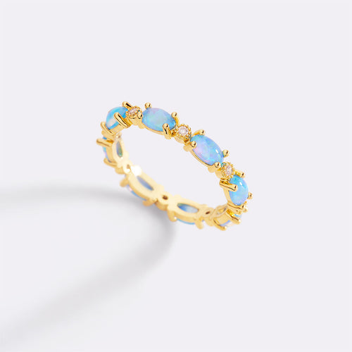 Eternity Fire Opal Ring