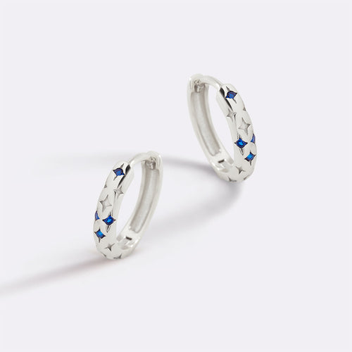 Falling Stars Huggie Hoop Earrings