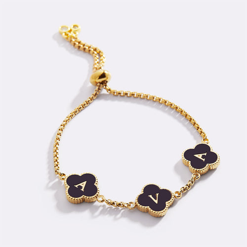 Colorful Clover Custom Name Bracelet