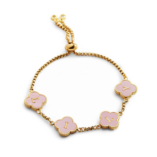 Colorful Clover Custom Name Bracelet