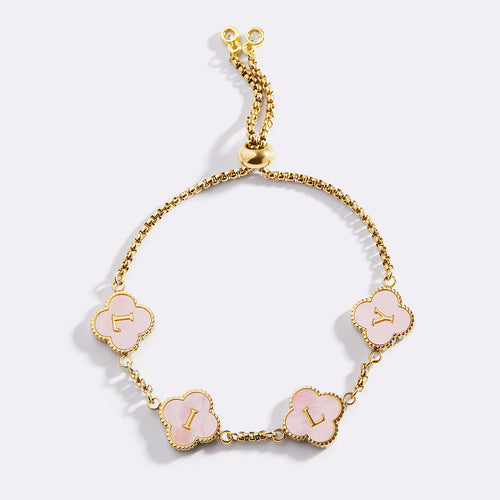 Colorful Clover Custom Name Bracelet