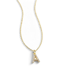 Pave Uppercase Initial Necklace