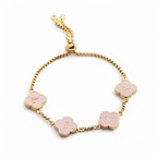 Colorful Clover Custom Name Bracelet