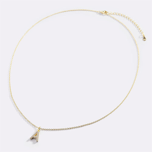 Pave Uppercase Initial Necklace