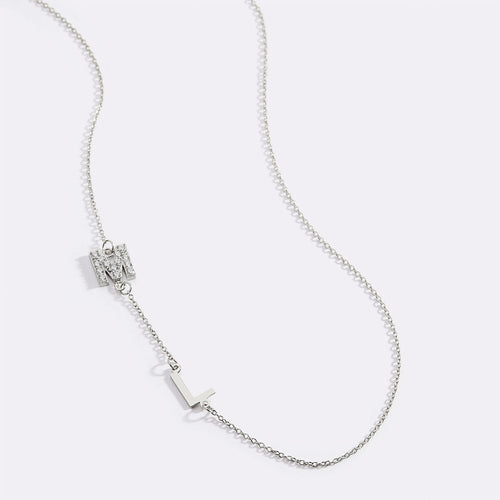 Custom Diamond & 2 Initial Necklace
