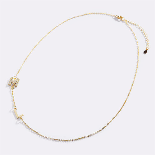 Custom Diamond & 2 Initial Necklace