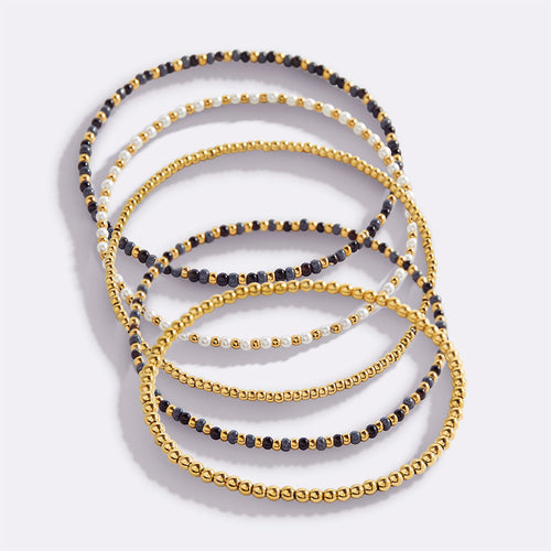 Weather the Storm Beaded Bracelet Stacking Set