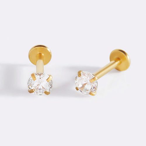 Crystal Sleeper Flatback Studs | 18g