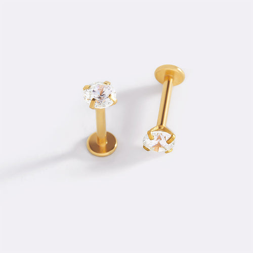Crystal Sleeper Flatback Studs | 18g
