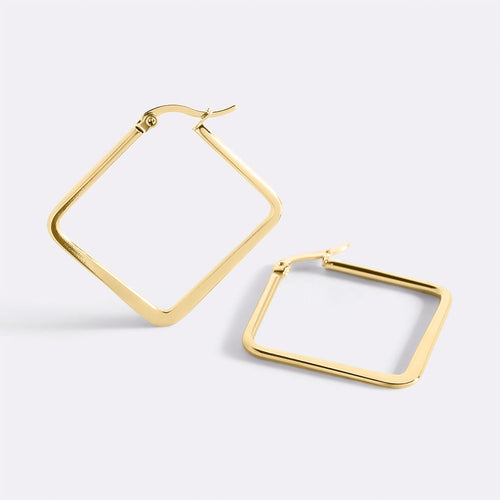 Geometric Girl Boss Hoop Earrings