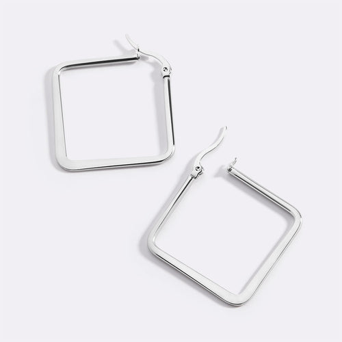 Geometric Girl Boss Hoop Earrings