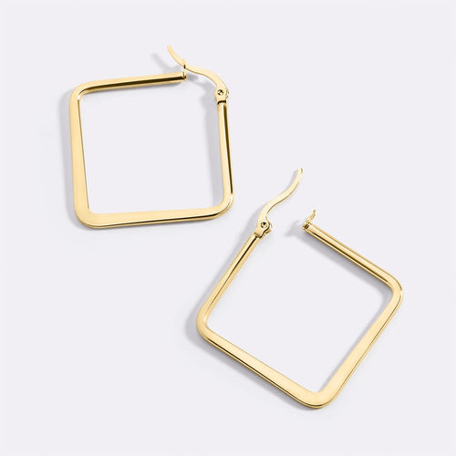 Geometric Girl Boss Hoop Earrings