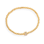 Beaded Block Initial Bracelet