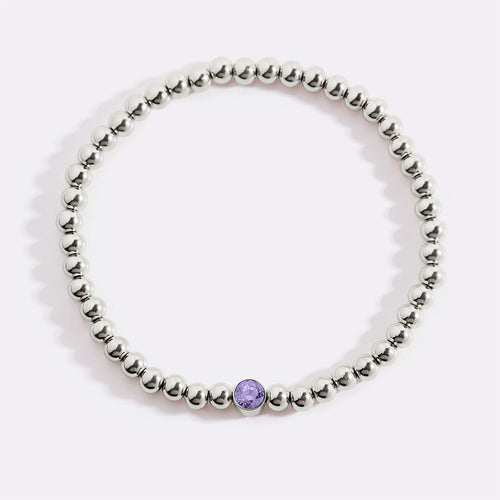 Beaded Bubble Birthstone Bracelet
