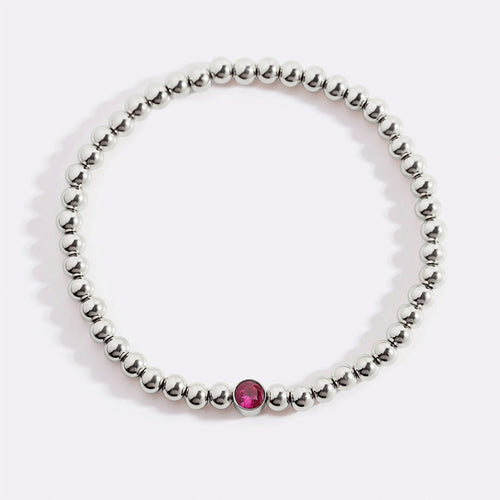 Beaded Bubble Birthstone Bracelet
