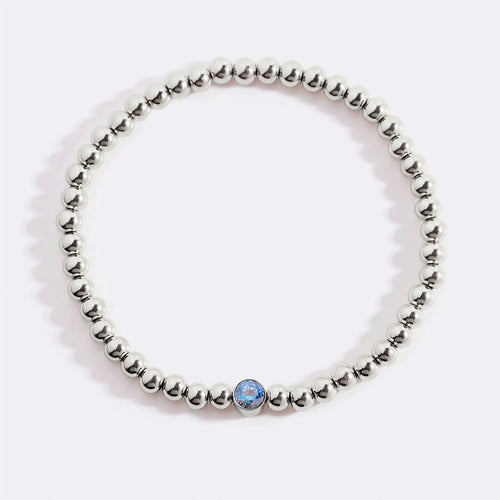 Beaded Bubble Birthstone Bracelet