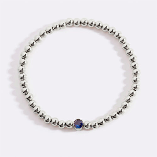 Beaded Bubble Birthstone Bracelet