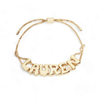 Groovy Adjustable Chain Name Bracelet