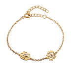 Personalized Birth Flower Charm Bracelet