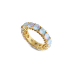 Blue Opal Eternity Ring