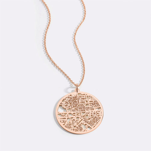 Custom Map Pendant Necklace