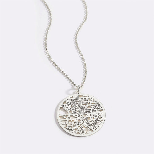 Custom Map Pendant Necklace