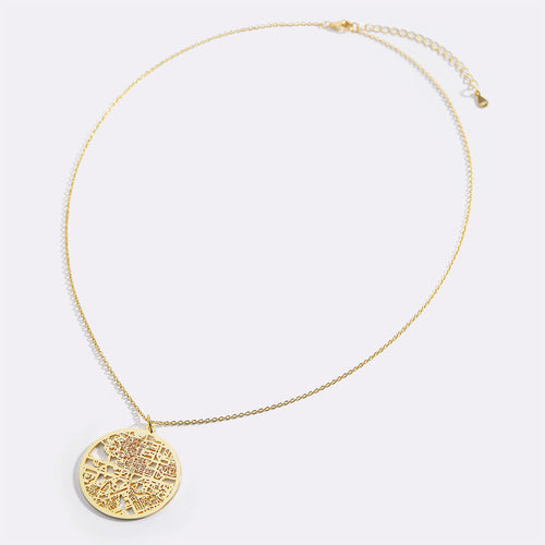 Custom Map Pendant Necklace