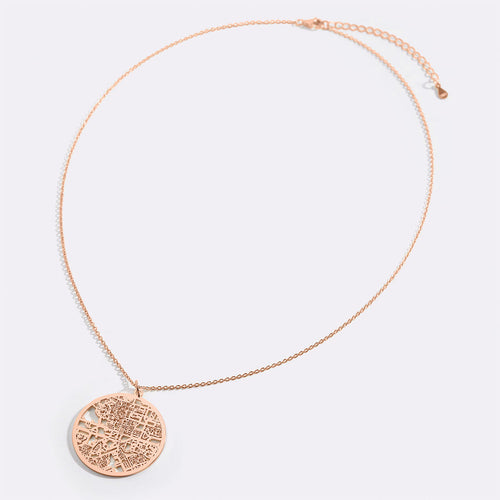 Custom Map Pendant Necklace