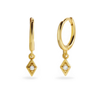 Dainty Diamond Charm Earrings